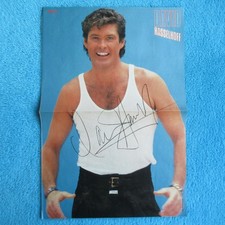 DAVID HASSELHOFF POSTER BRAVO 2 Seiten 1990er GAry Moore Yngwie Malmsteen