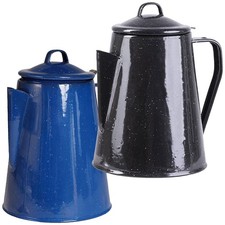 Kaffeekanne Email Western Camping Teekanne Emaille Westernkanne mit Percolator