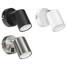 Wandspot WAIKA, einflammig, mit Schalter, GU10, schwarz matt, inkl. 630lm LED