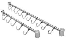 Edelstahl Hakenleiste Küchenleiste Relingleiste Küchentuch Kochlöffel Halter