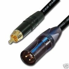 Gold Rca Zu Stecker XLR Audio Kabel Lang Auf Cinch Kabel. Van Damme. Subwoofer