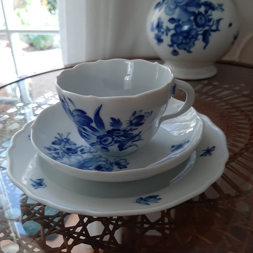 Kaffeegedeck blaue blume - kaffeegedeck,