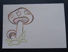 Kartenaufleger Fadengrafik