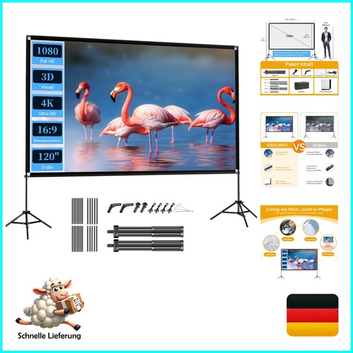 120 beamer leinwand mit - 120",