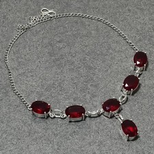 Facettierter Mosambik Granat ovale Form Edelstein handgefertigtes Geschenk Sc...