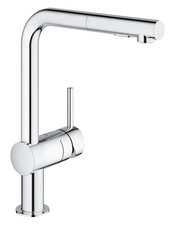 Grohe Minta Küchenarmatur mit ausziehbarer Brause, Silber