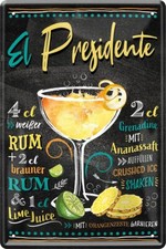 Blechschild Cocktail Rezept El