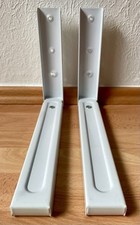 Mikrowellenhalter Wandhalter Halterung für Mikrowelle Metall Weiß ausziehbar