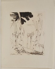 Horst Janssen /Radierung/1983 /Langenhorn/handsigniert von Lamme verso