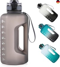 2.2L Trinkflasche Sport - Große Wasserflasche mit Griff & Zeitmarkierungen 