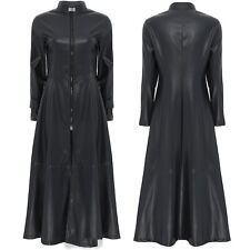 DE Damen Oberbekleidung Knöchellänge Mantel Longline Trench Cosplay Langes Kleid