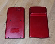 Taschenrechner dual power Sollarzelle und Batterie rot