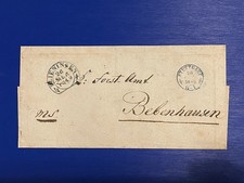 Ganzsache Briefkuvert - Adressat -  Forst Amt Bebenhausen - Stuttgart 1848