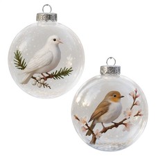 Vogel-Glas-Weihnachtskugel-Ornament, künstliche, tragbare Baumdekoration