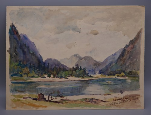 Aquarell lödensee 1956 - lödensee,