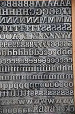 SCHADOW hf 24° Bleischrift Bleisatz Buchdruck Alphabet Handsatz Bleilettern ABC