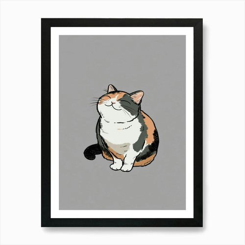 Calico katze kunstdruck - katze, 12
