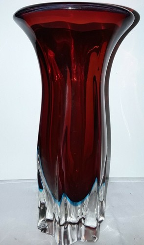 Murano blockvase rot - blockvase, 24