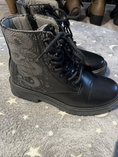 Damen Boots Schuhe Rock Rebel Gr 38  Schwarz 