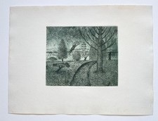 Original Radierung Landschaft