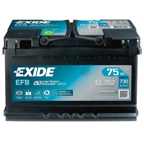 Autobatterie exide el752 - el752, efb