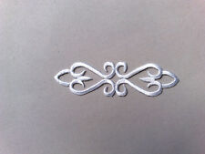 6 Stück historische Applikation Landhaus Wäsche Shabby Farbe: weiß