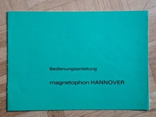 Bedienungsanleitung Telefunken Magnetophon Hannover