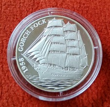 Deutschland Silbermedaille (585-10g~10€) "Gorch Fock 1958" PP in Kapsel