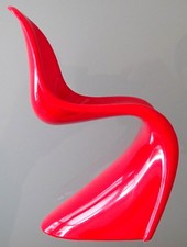 VITRA Design Miniatur, schöner roter PANTON CHAIR, ältere Variante vor 2003, TOP