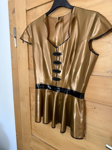 Latex kostüm gold mit - m,,