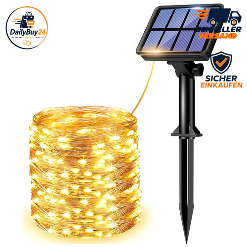 Solar lichterkette außen 12m - solar,