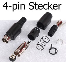 4-PIN STECKER M-DIN DC NETZTEILSTECKER MDIN04PP WIE KPPX-4P VERSILBERT V272