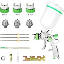 Profi HVLP Lackierpistole mit 3 Düsen und 600ml Becher für  Ergebnisse