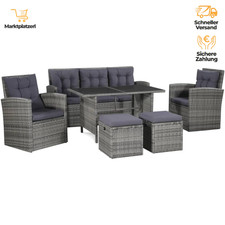 Gartensofa 6-TLG. Poly Rattan