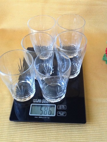 Vintage bubbles kristallglas - 6,