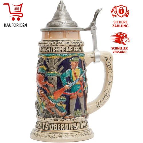 Bierkrug mit deckel steinkrug - mit,