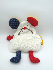 * Käthe Kruse Maus Kirschkernkissen weiß rot, blau, ca. 33cm