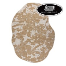 Moderne Teppiche sisal "ORGANIC" Blumen Natur unregelmäßige Form ecru beige