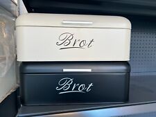 Brotkasten mit Klappdeckel- Schwarz- GROSS