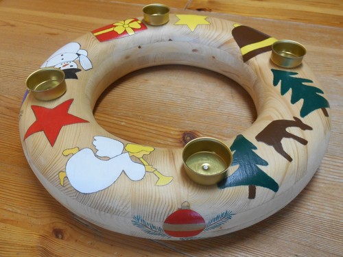 Adventskranz fichtenholz - adventskranz,