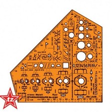 standardgraph Schablone 8190 Schulwinkel STANO Metall