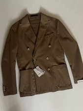 Paoloni Luxus Herren Sakko Blaser Jacke Zweireihig Gr.46 Neu