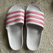 adidas Adilette Shower Slipper - Rosa/Weiß, Größe 39