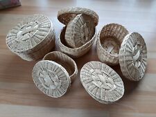 16 Korbdose Schmuckkorb Flechtkorb Dekokorb Geschenk Basteldose Korb Weide Dose