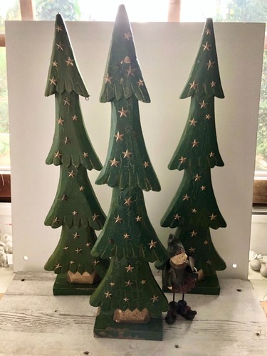 3er holztannenbaum vintage - 3er,