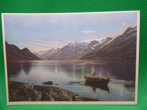 Norwegen ruderboot auf dem - ak, norwegen,