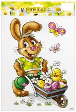 Fensterbild Ostern Hase mit