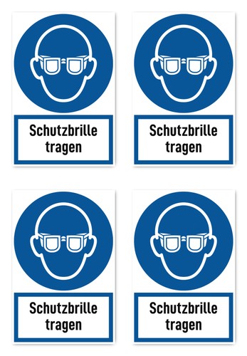 Schutzbrille tragen - ,