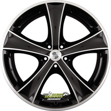 2x Etabeta Tettsut black matt full polish 8.5x18 ET45 - LK5/120 ML65.1 Felge Alu