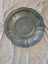 Dekorativer Zinnteller Wandteller Original 3F Tree-Effe 31 cm Florales Muster